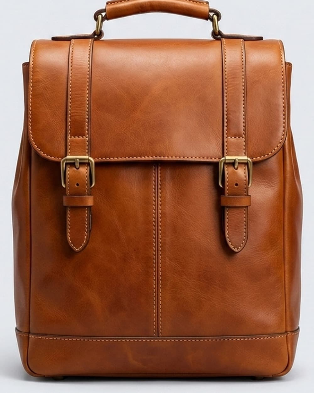 The Satchel, corner and hardware detail