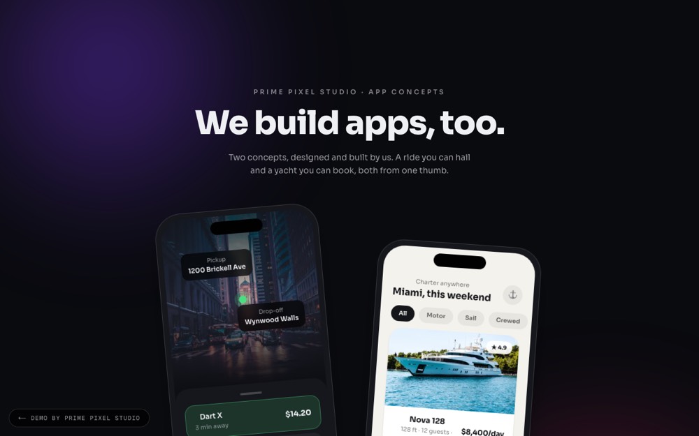 primepixelstudio.co/demos/apps preview