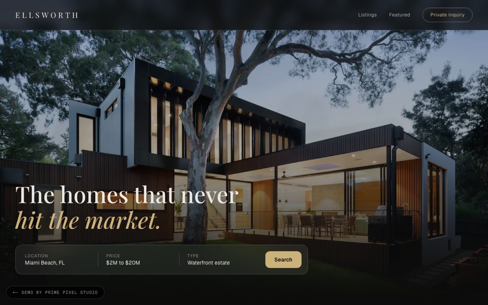 primepixelstudio.co/demos/real-estate preview